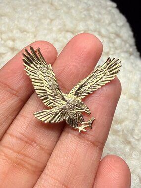 14K Yellow Gold Eagle Pendant